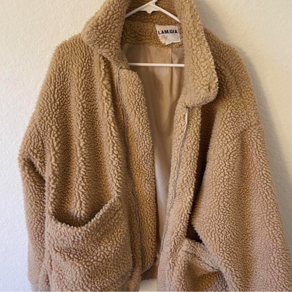 I.AM.GIA Tan Teddy Sherpa Jacket